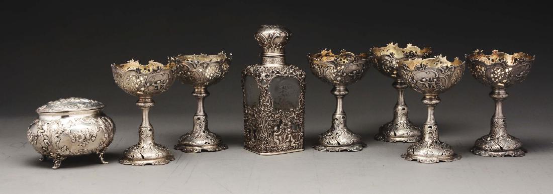 Group of Eight Continental Silver Items. (1 of 5)