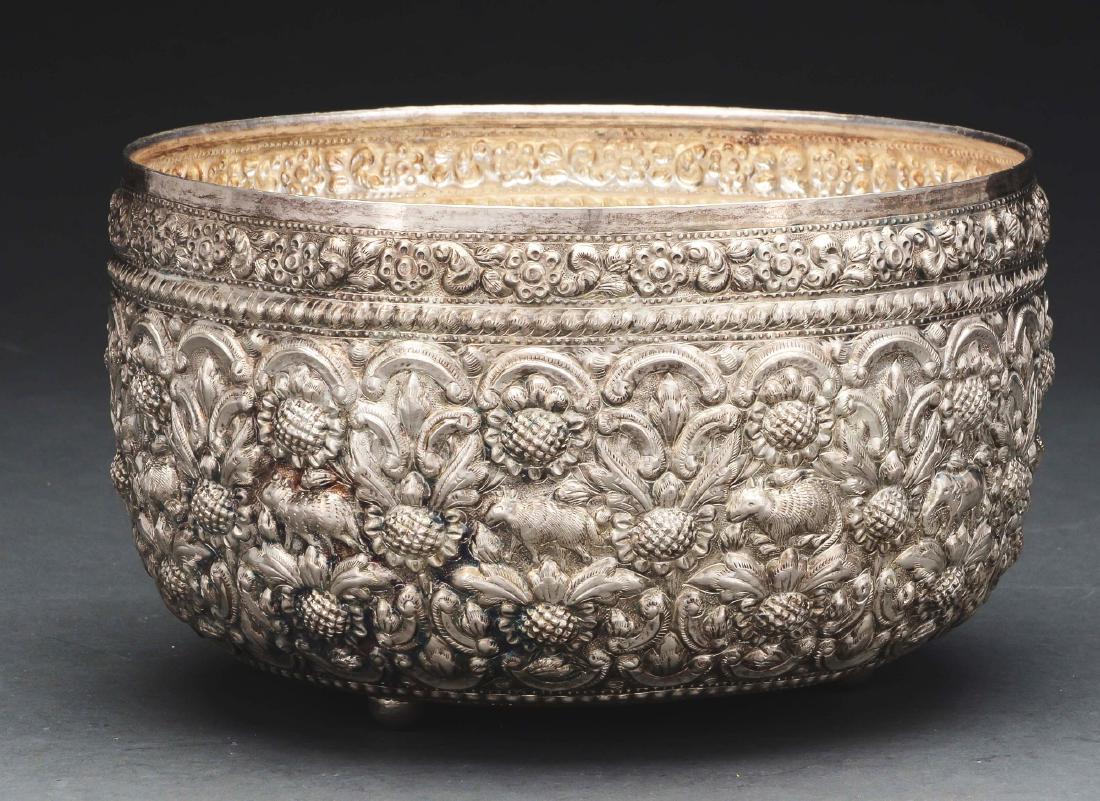 Burmese Silver Bowl. (1 of 3)