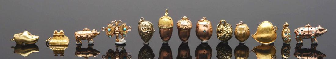 Lot of 13: Antique Vinaigrettes. (1 of 2)