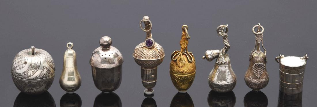 Lot of 8: Antique Vinagrettes. (1 of 1)