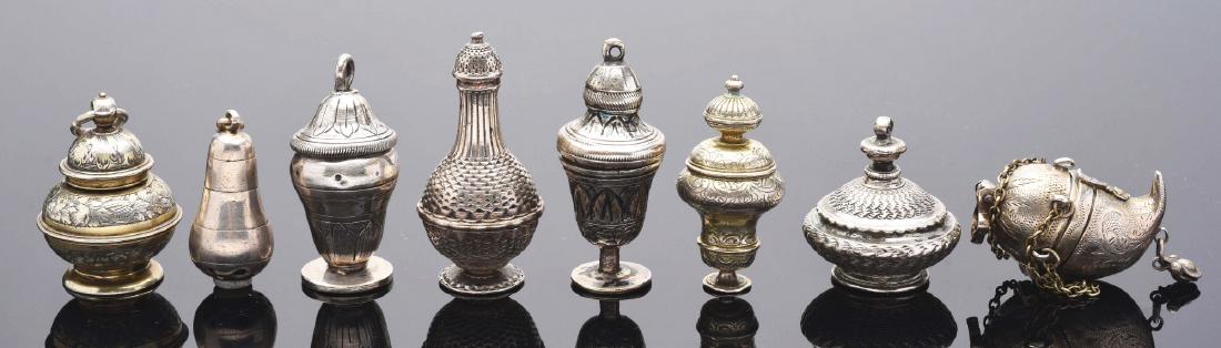 Lot of 8: Antique Vinaigrettes. (1 of 1)