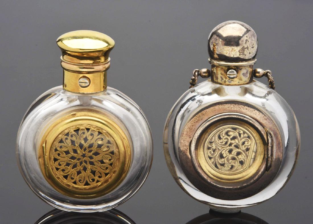 Lot of 2: Large Scent Antique Vinaigrette Bottles. (1 of 5)