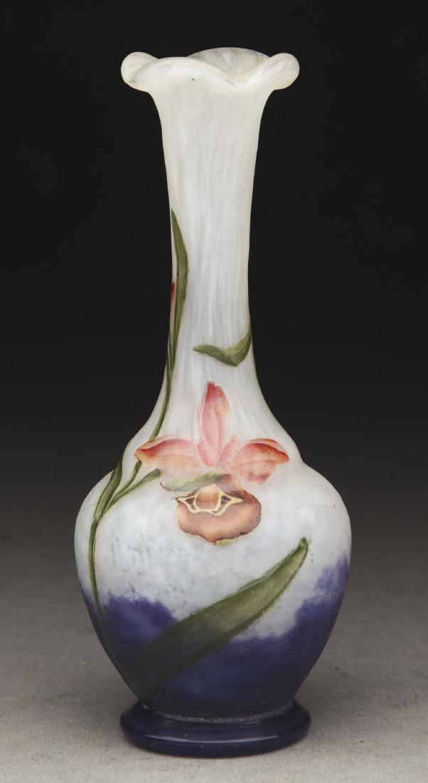 Daum Nancy Orchid Vase.