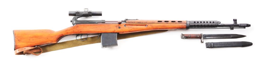 (C) Assembled WWII Russian Soviet SVT-40 Tokarev: Gun retains 95% arsenal refinish due to overhaul. All markings are clear. Import marked. 1941 dated gun made at Tula arsenal. Force matched numbers on gun. Magazine is not matching but is an original.