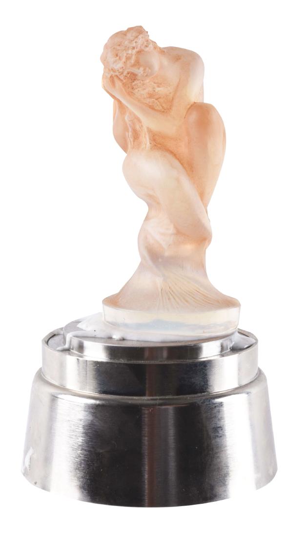 R. Lalique Opalescent Glass Sirene Mascot Hood (1 of 2)
