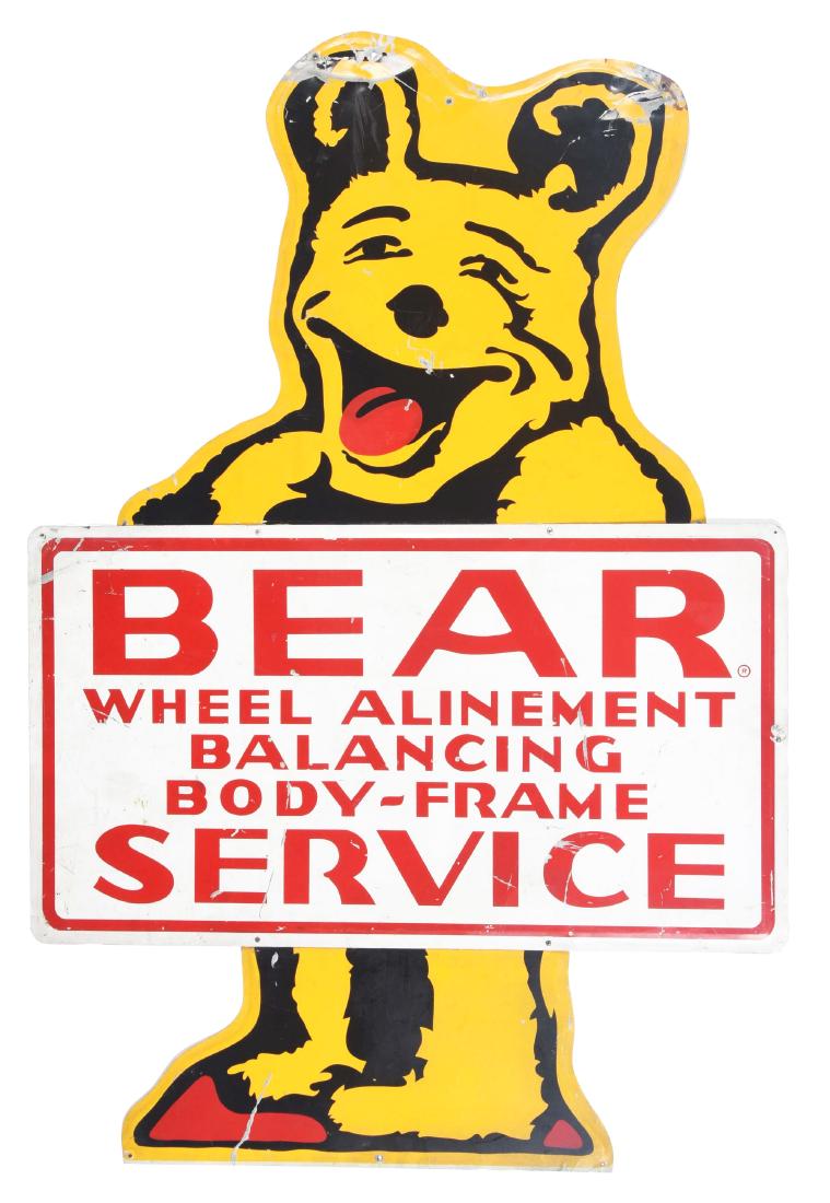 Bear Wheel Alignment Service Tin Sign with Bear (1 of 1)