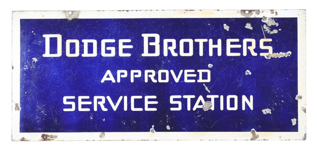 Dodge Brothers Approved Service Station Porcelain Sign. (1 of 2)