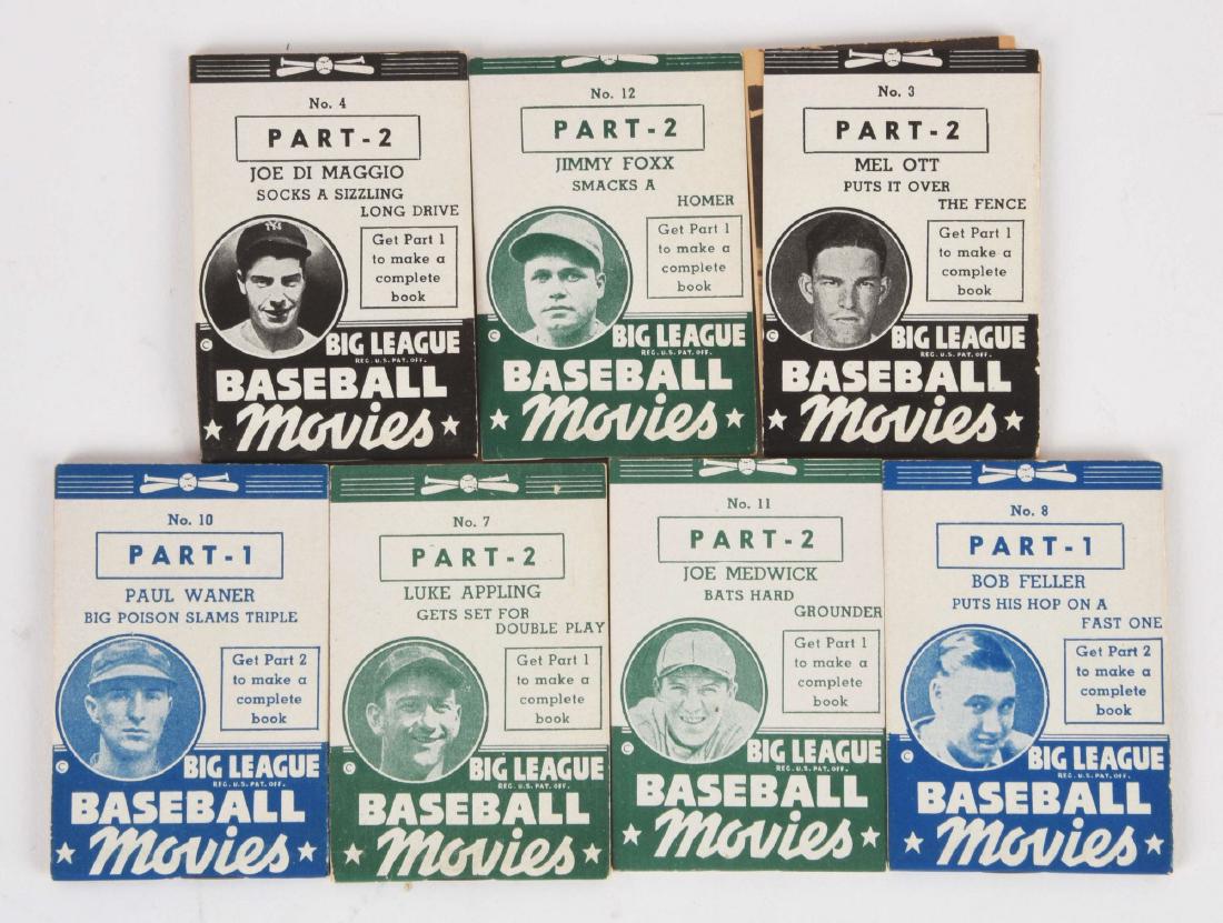 Lot of 26: 1937-1938 Goudey Thumb Movie Complete Set: Many of Hall of Famers in this set which features two versions of Joe DeMaggio, Mel Ott, Jimmie Foxx, Luke Appling, Bob Feller, Paul Waner and Joe Medwick, all Hall of Famers. These booklets came in a