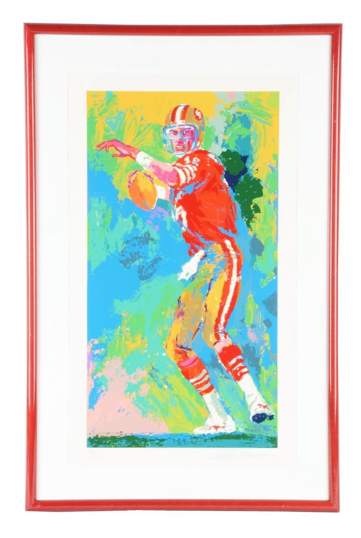 Autographed LeRoy Neiman Joe Montana Serigraph. (1 of 1)