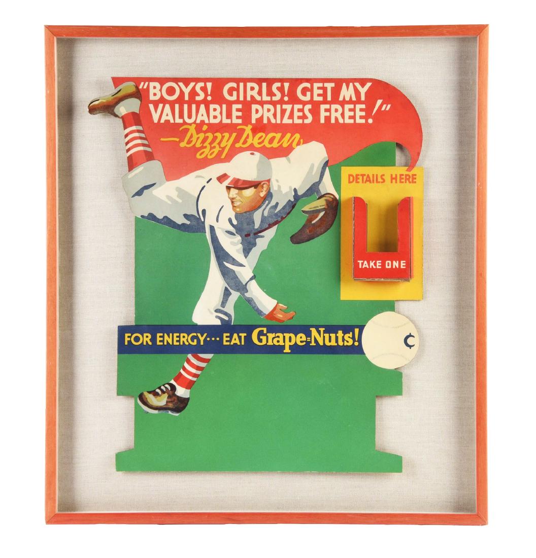 Beautiful Dizzy Dean Grape Nuts Diecut Advertising (1 of 1)
