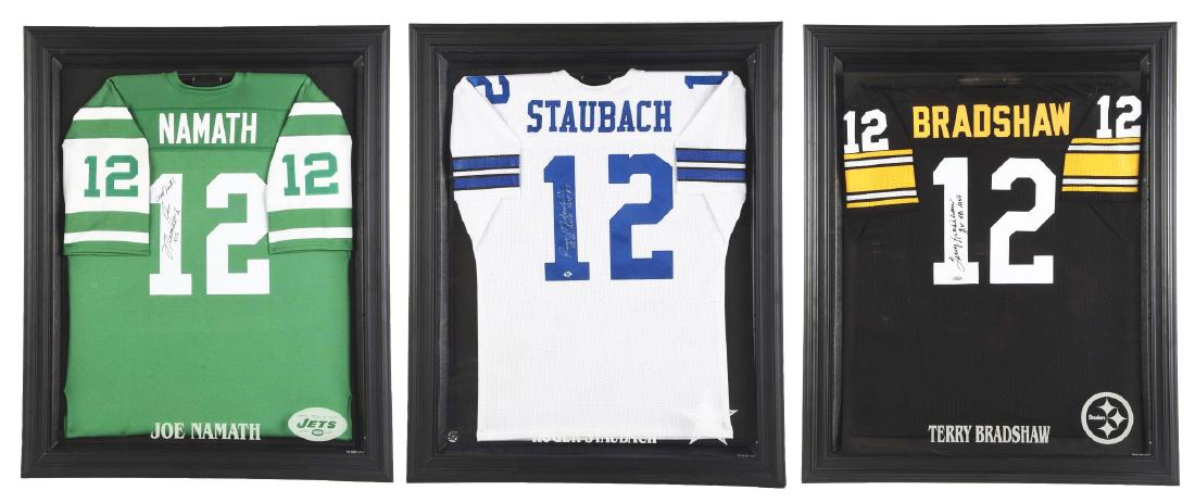 Lot Of 3: Autographed NFL Quarterback Jerseys. (1 of 7)