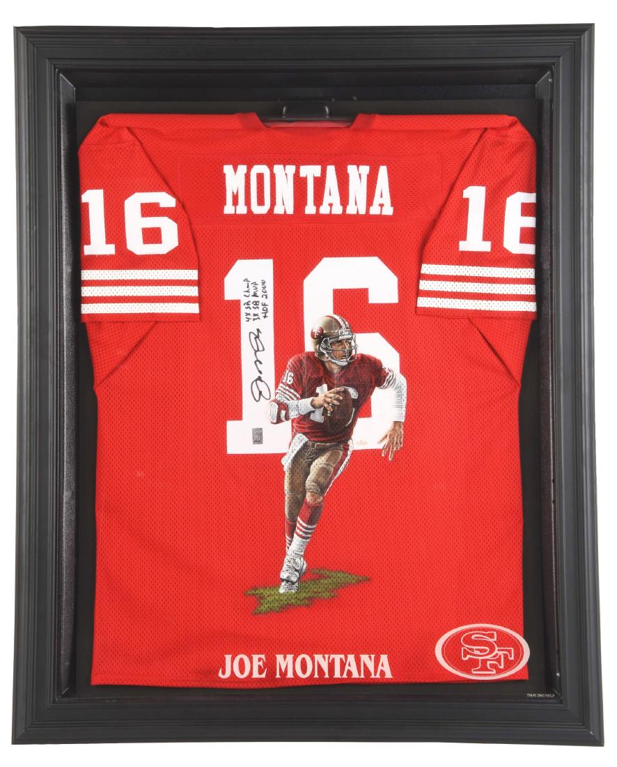 Autographed NFL Joe Montana 49ers No. 16 Jersey. (1 of 4)