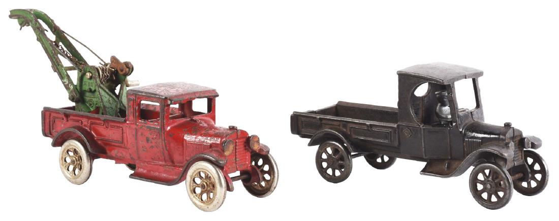Lot Of 2: Cast Iron Arcade Toy Trucks. (1 of 2)