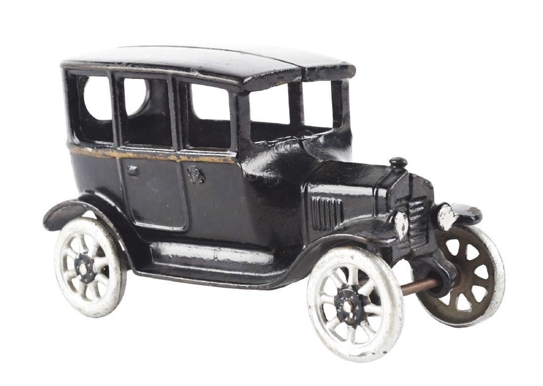 Black Cast Iron Arcade 3-Window Coupe. (1 of 2)