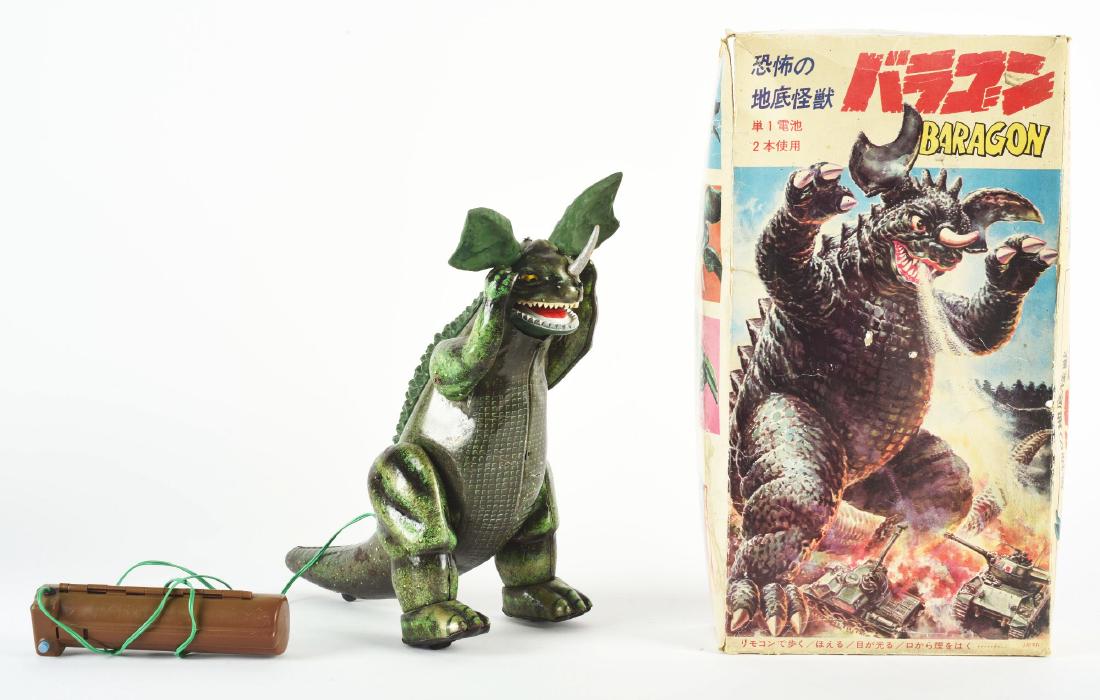 Japanese Tin Litho & Vinyl Battery Operated Baragon (1 of 2)