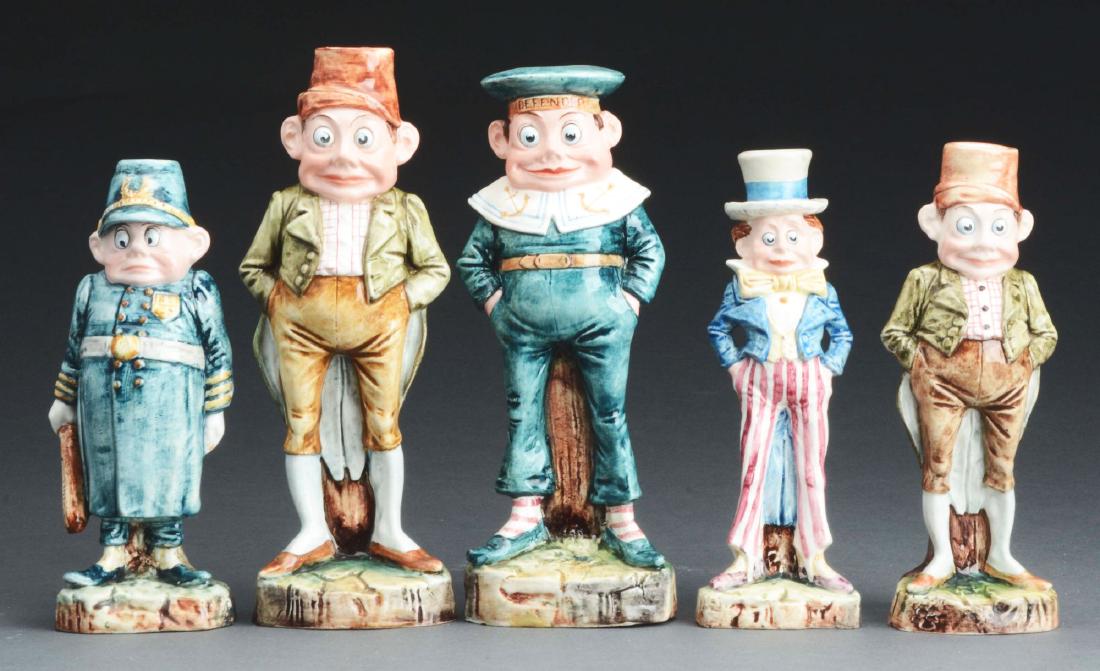 Lot Of 5: Staffordshire Brownie Figures. (1 of 1)