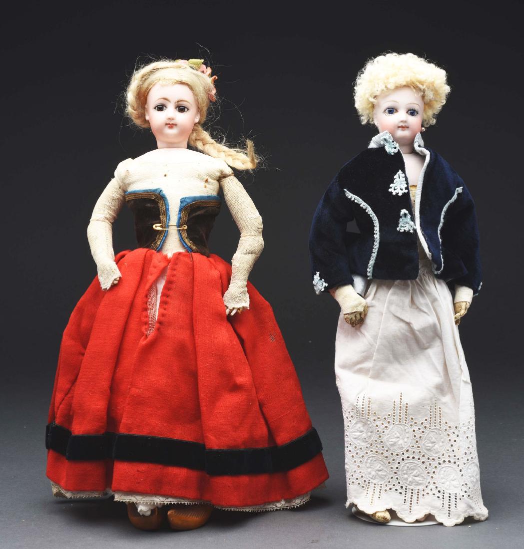 Lot of 2: Small French Fashion Dolls. (1 of 4)