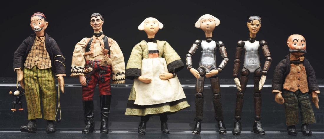 Lot of 6: Swiss Jointed Bucherer Dolls. (1 of 2)