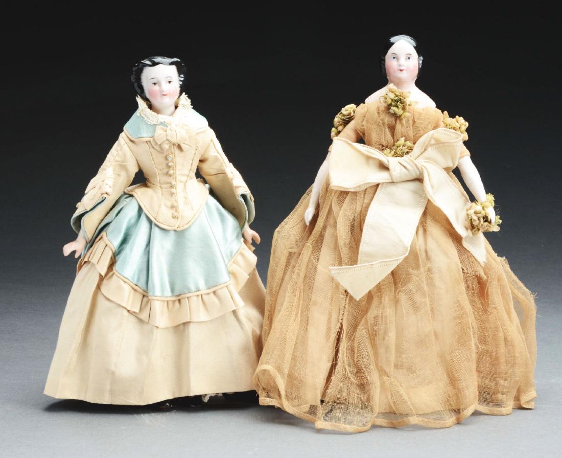 Lot Of 2: Pink Luster China Dolls. (1 of 1)