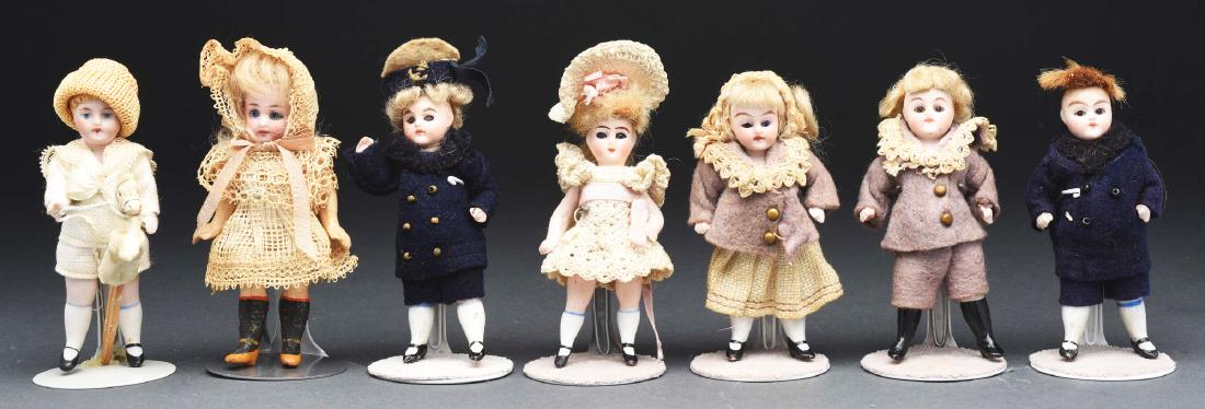 Lot of 7: Small German Dolls. (1 of 2)