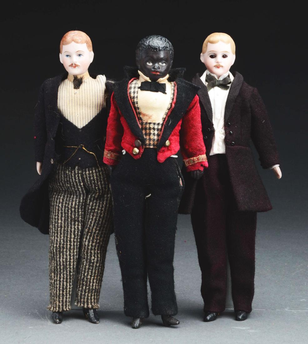 Lot Of 3 Dollhouse Gentlemen Dolls.