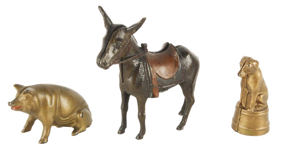 Lot Of 3: Cast Iron Still Banks. (1 of 2)