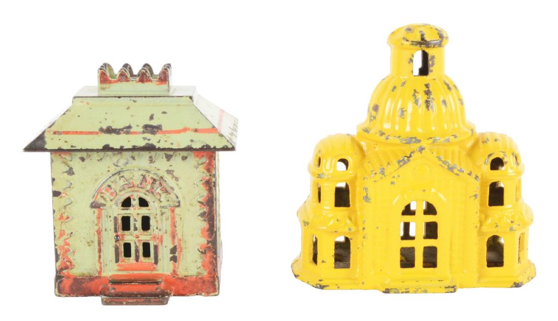 Lot Of 2: Cast Iron Still Banks (1 of 2)