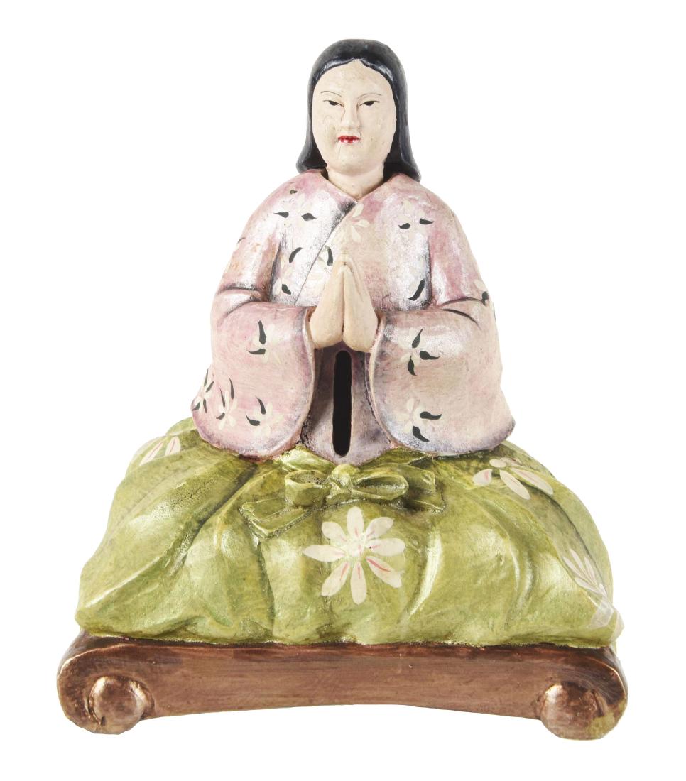 Unique Composition Nodding Chinese Lady Bank. (1 of 2)