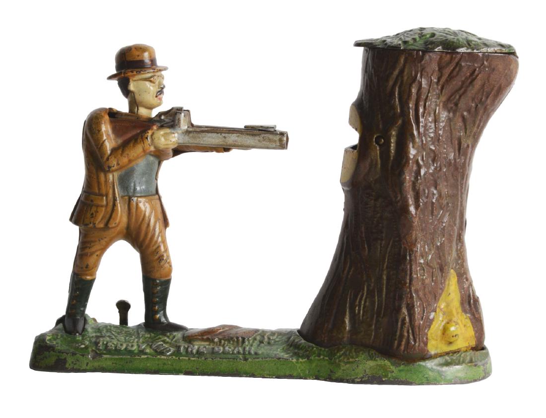 Teddy And The Bear Mechanical Bank. (1 of 2)