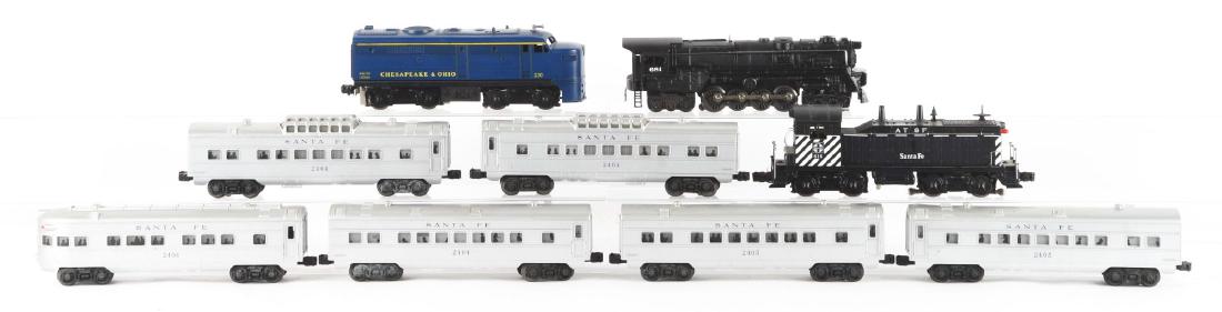Lot of 9: Lionel 616 Santa Fe Engine and Passenger (1 of 2)