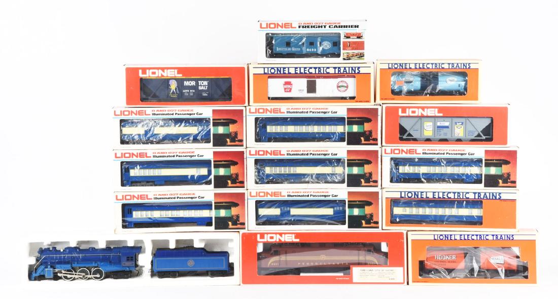 Lot Of 16: Lionel Blue Comet Set, PRR EP5 and Rolling (1 of 2)