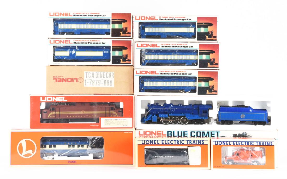 Lot Of 11: Lionel Blue Comet, Other Locomotives and (1 of 2)