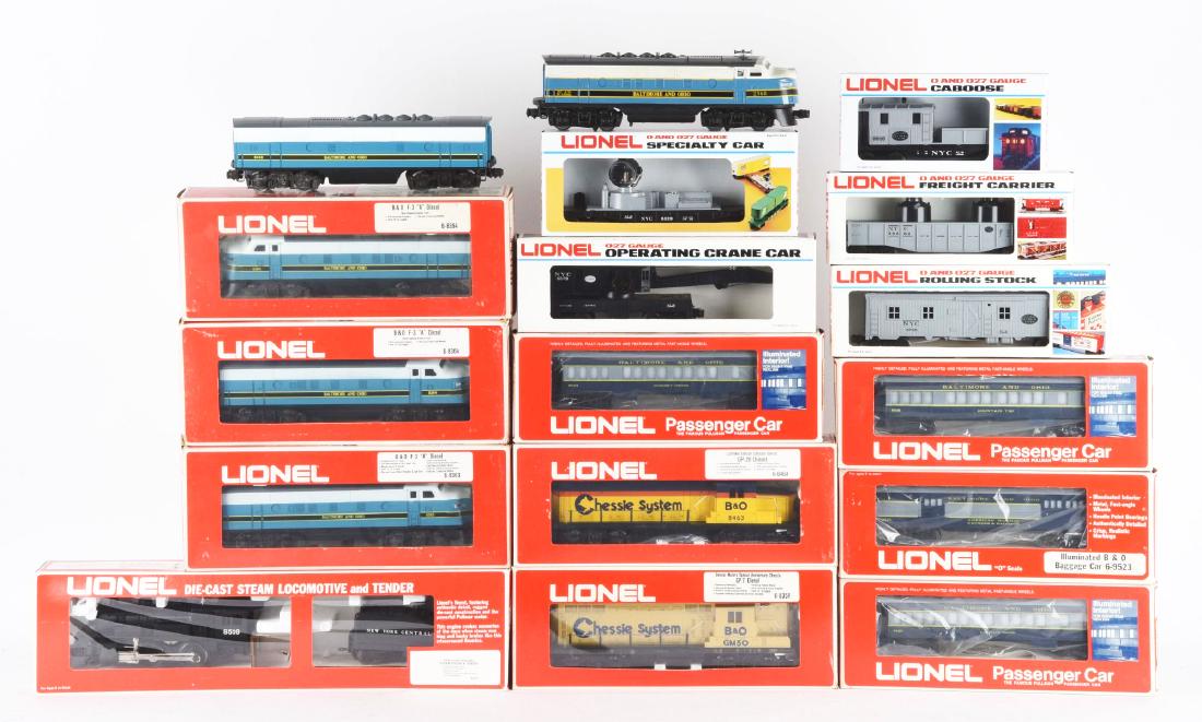 Lot of 12: Lionel B&O and NYC Train Sets. (1 of 2)