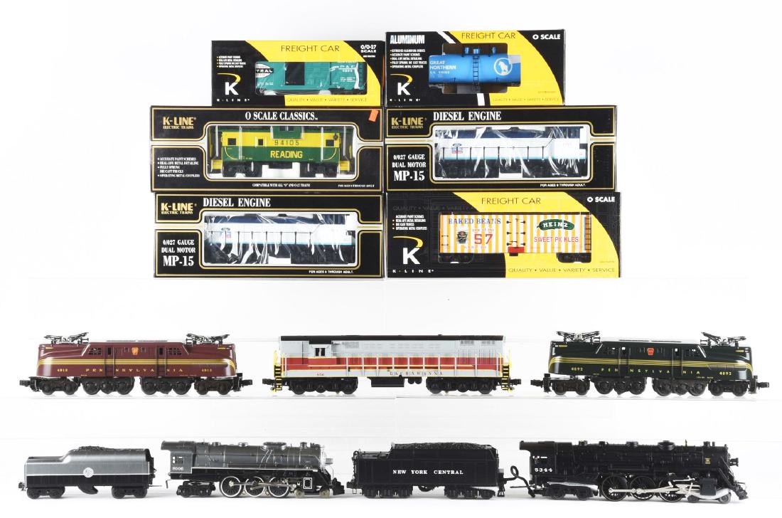 Lot Of 12: K-Line Locomotive & Rolling Stock In Boxes. (1 of 4)