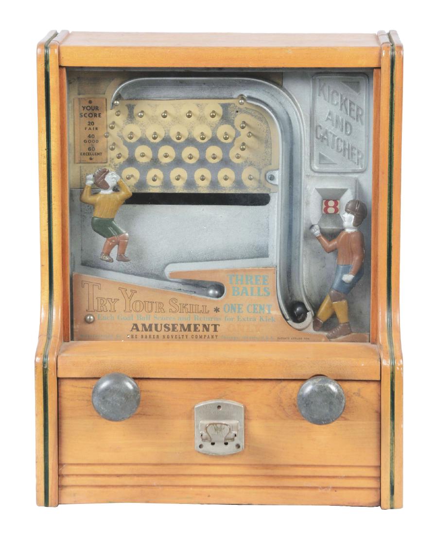 1¢ Baker Novelty Co. Kicker And Catcher Game. (1 of 3)