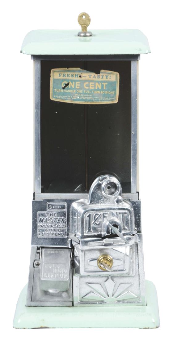 1¢ Norris Mfg. Co. Master Gumball Vending Machine. (1 of 3)