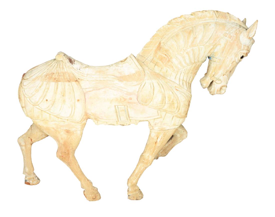 Carved Wooden Carousel Horse. (1 of 6)