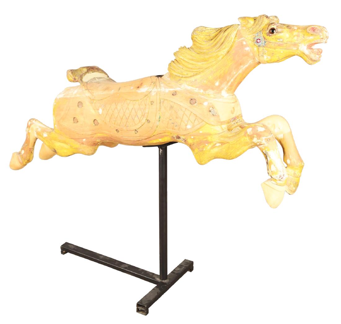 Wooden Parker Carousel Horse With Stand. (1 of 5)