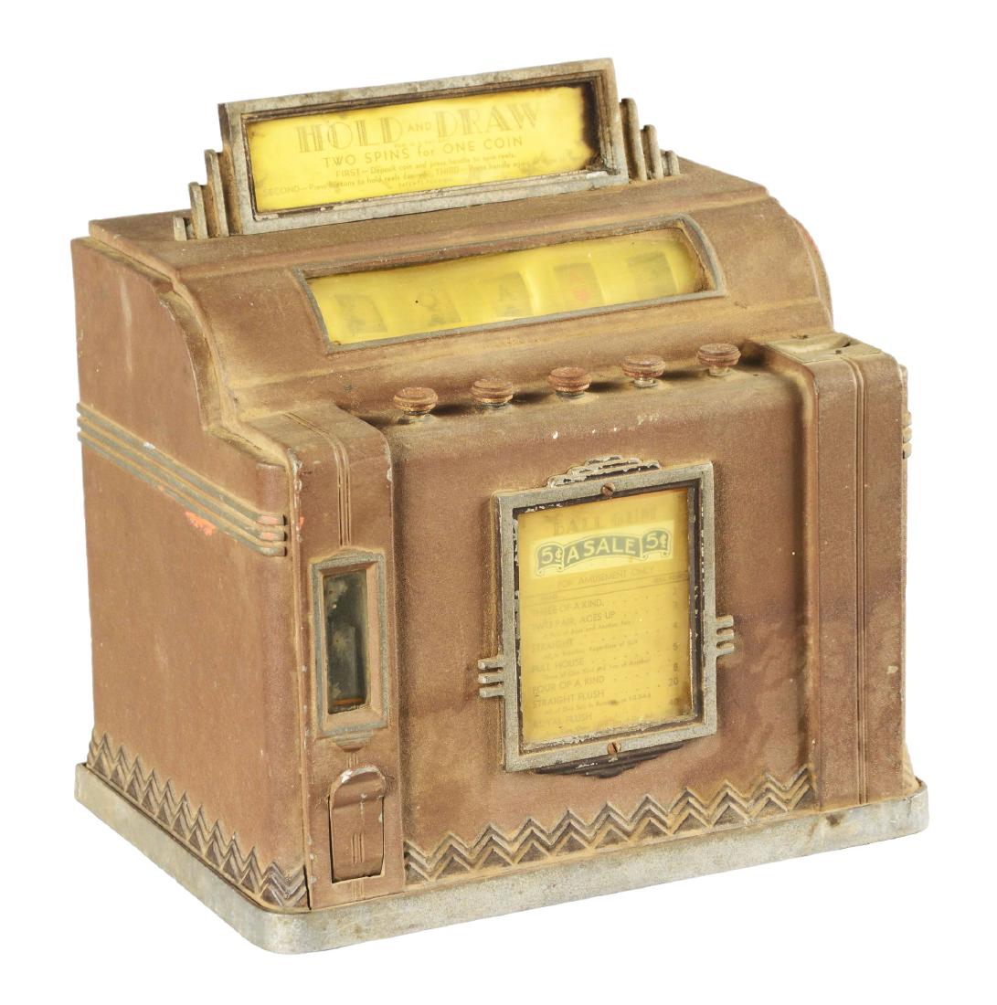 5¢ Rock-Ola Mfg. Hold And Draw Trade Stimulator. (1 of 5)