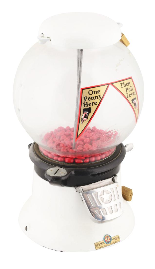 1¢ Columbus Vending Co. Gumball Machine. (1 of 4)