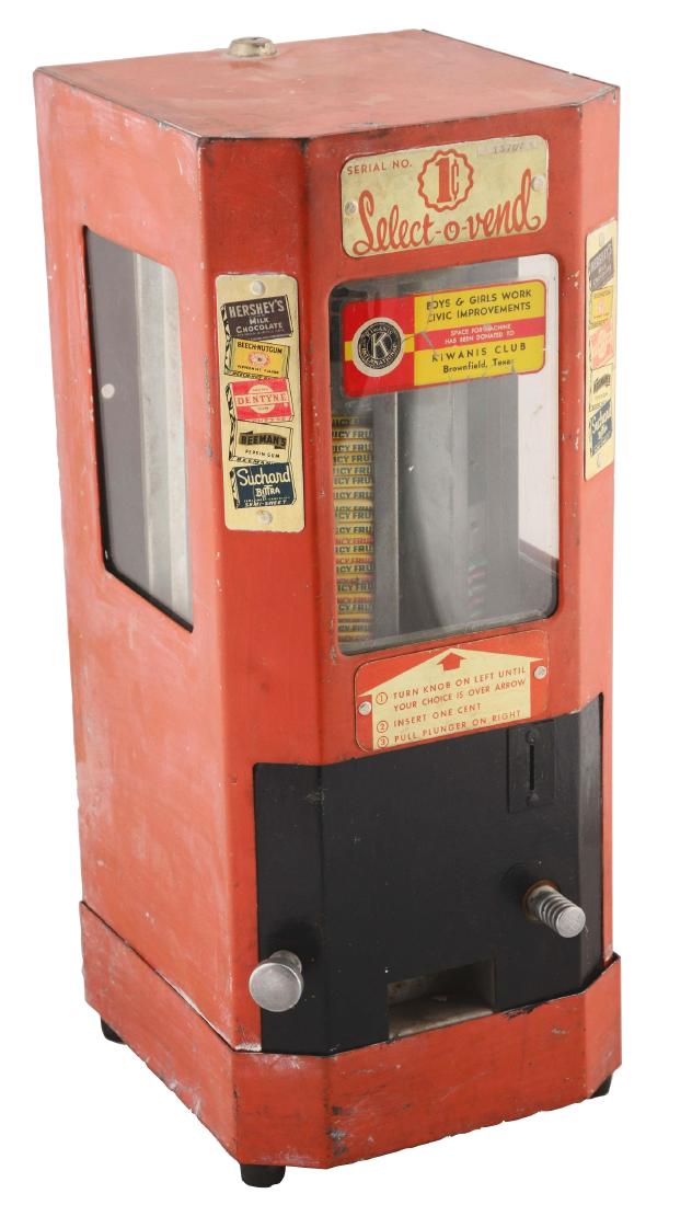 1¢ Select-O-Vend Gum Vending Machine. (1 of 4)