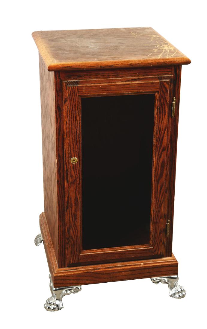 Wood Slot Machine Stand.