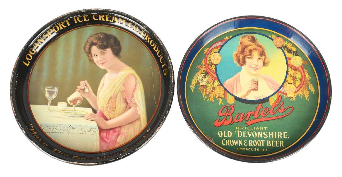 Lot Of 2: Tin Advertising Trays. (1 of 2)