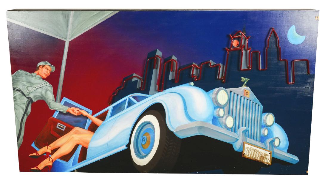 Stepping Out Acrylic Painting With Neon. (1 of 4)