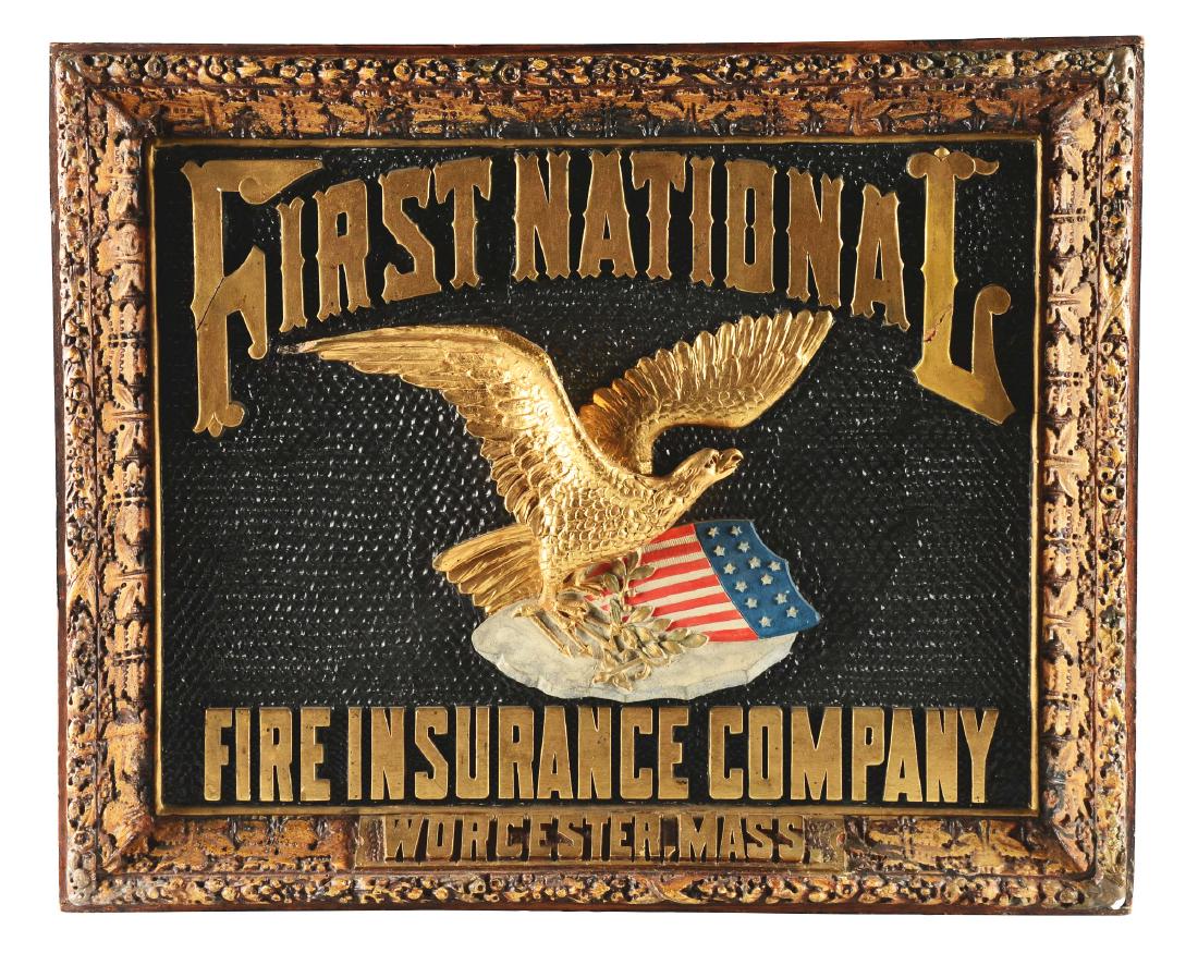 First National Fire Insurance Company Advertising Sign. (1 of 4)