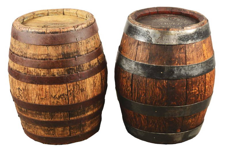 Lot Of 2 Wooden Keg Beer Barrels.