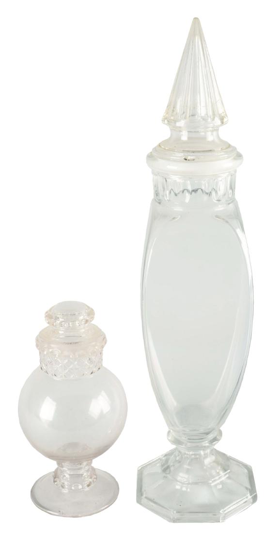 Lot Of 2: Glass Candy Jars. (1 of 2)