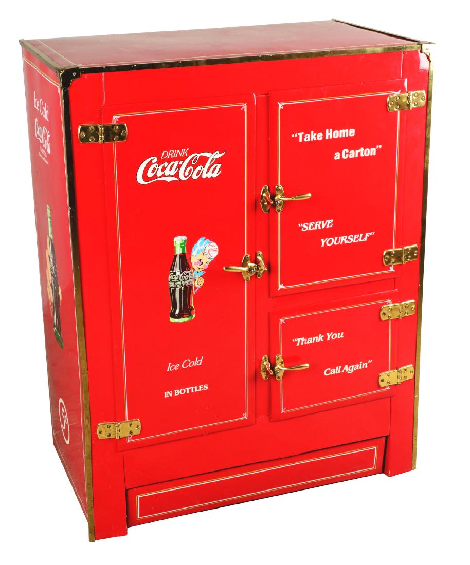 Coca-Cola 3-Door Ice Box. (1 of 5)