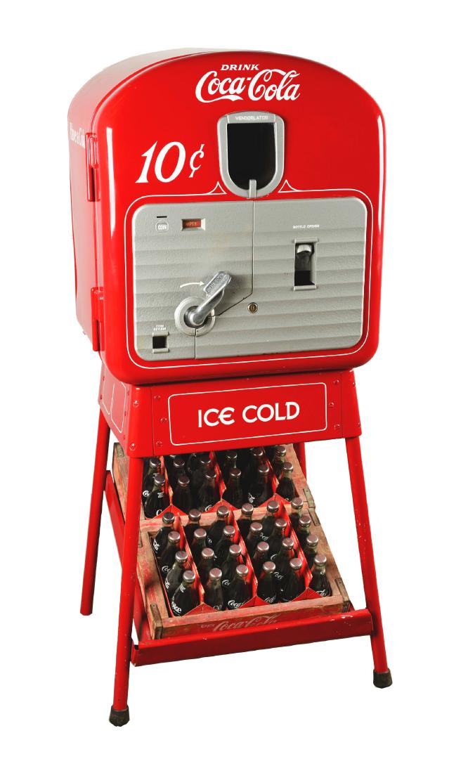 Lot Of 2: 10¢ Coca-Cola Vending Machine With Stand. (1 of 5)