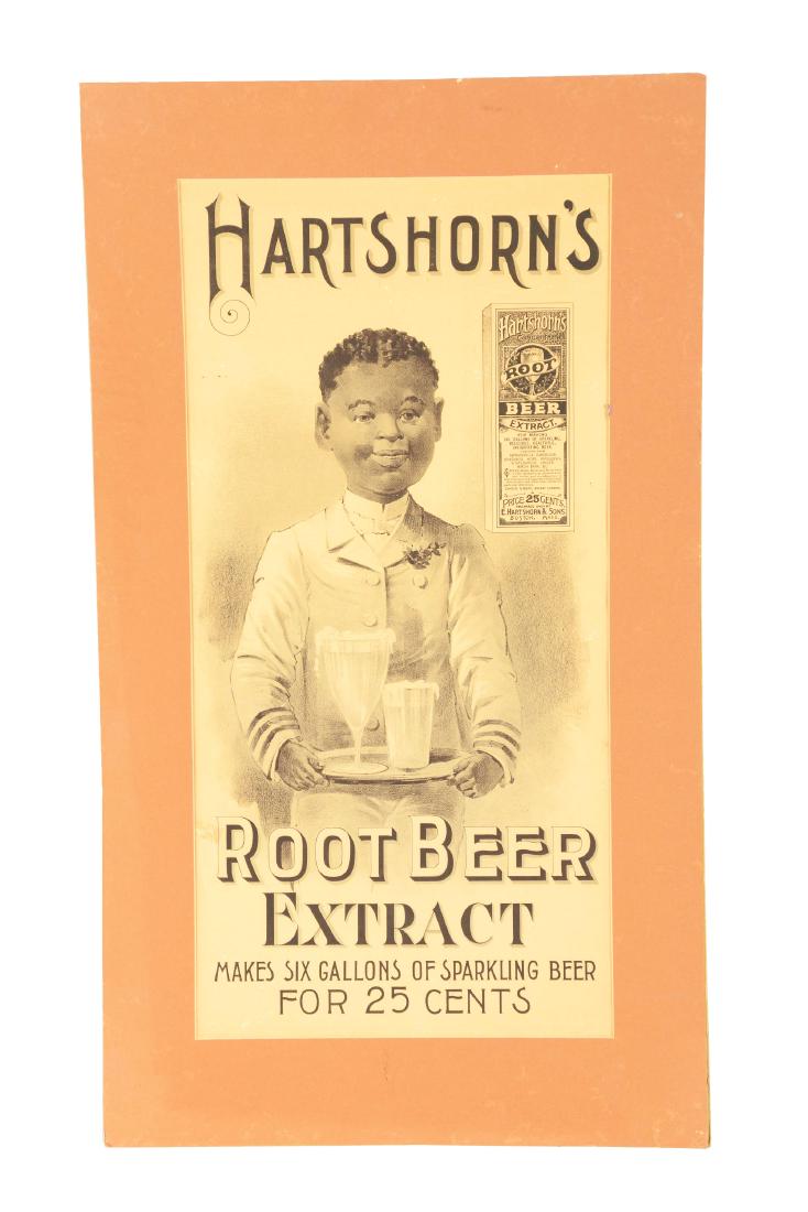 Hartshorn's Root Beer Extract Advertising Sign. (1 of 2)